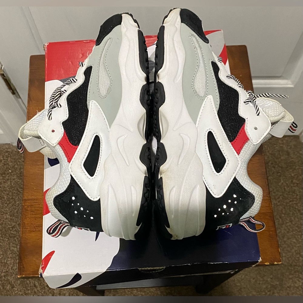 FILA Ray Tracer white-black-high rise sneakers kids size 5.5 - Picture 4 of 6
